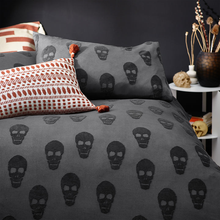 Skulls Tuft Single Duvet Set Charcoal - image 3