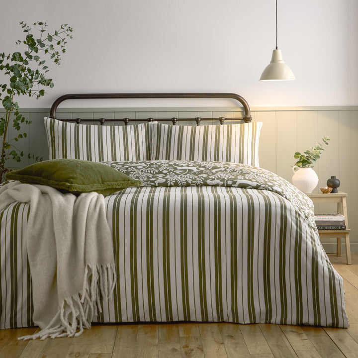 Skandiwoodland Super King Duvet Set Thyme Green - image 2