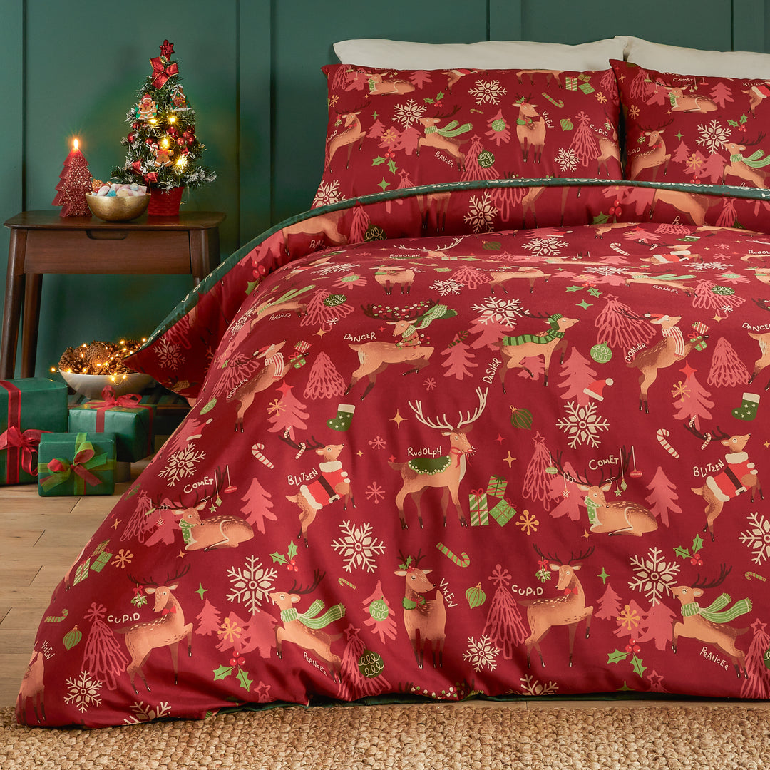 Sleigh Team King Duvet Sets Red - image 2
