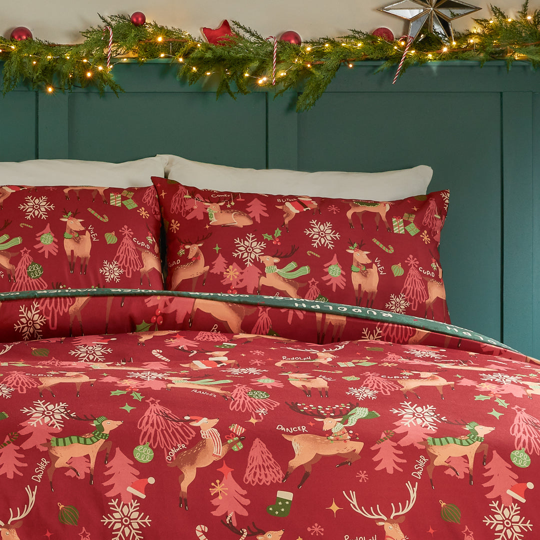Sleigh Team King Duvet Sets Red - image 4