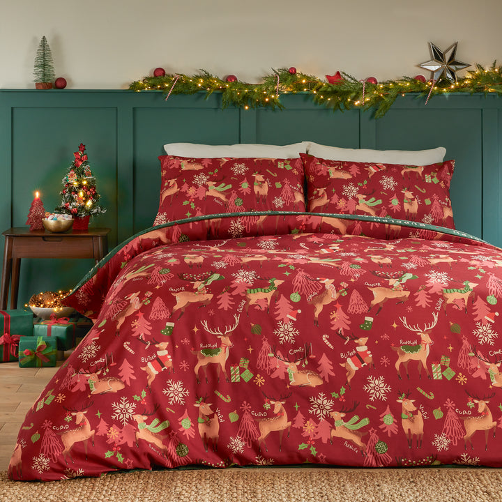 Sleigh Team King Duvet Sets Red