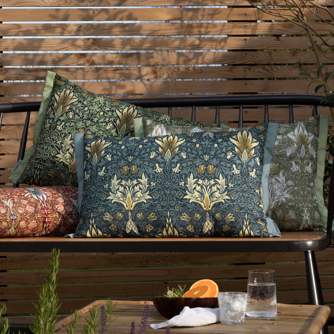 Snakeshead 40x60 Outdoor Cushion Indigo/Leaf Green - image 5