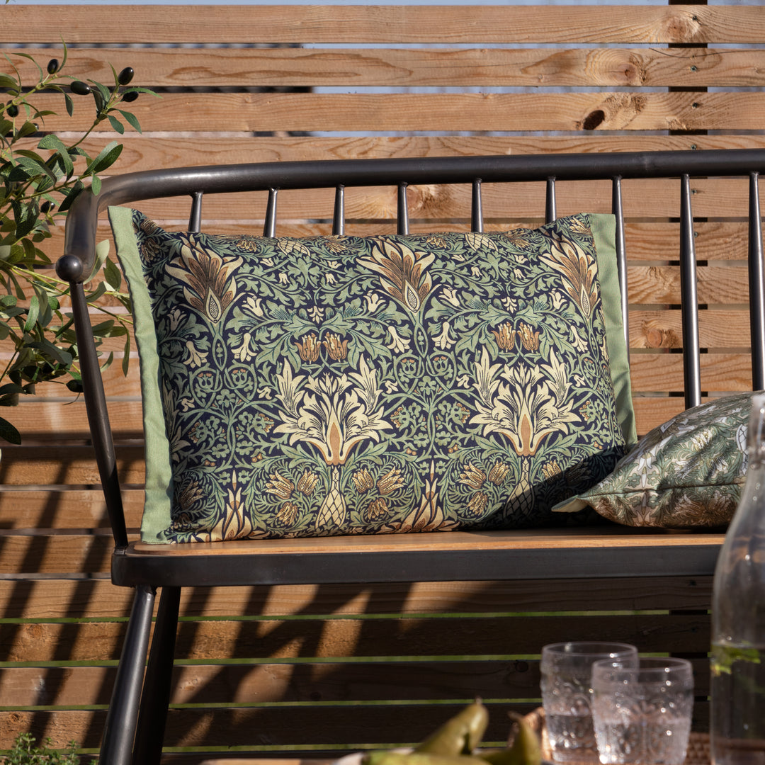 Snakeshead 40x60 Outdoor Cushion Indigo/Leaf Green
