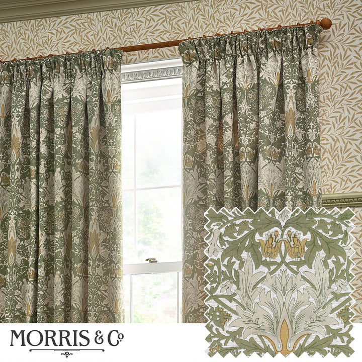SNAKESHEAD 228X182 PENCIL PLEAT CURTAINS SUNFLOWER/STONE