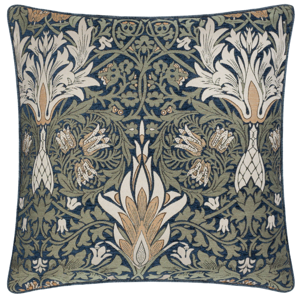 Snakeshead 55x55 Cushion Case Indigo/Leaf - image 2
