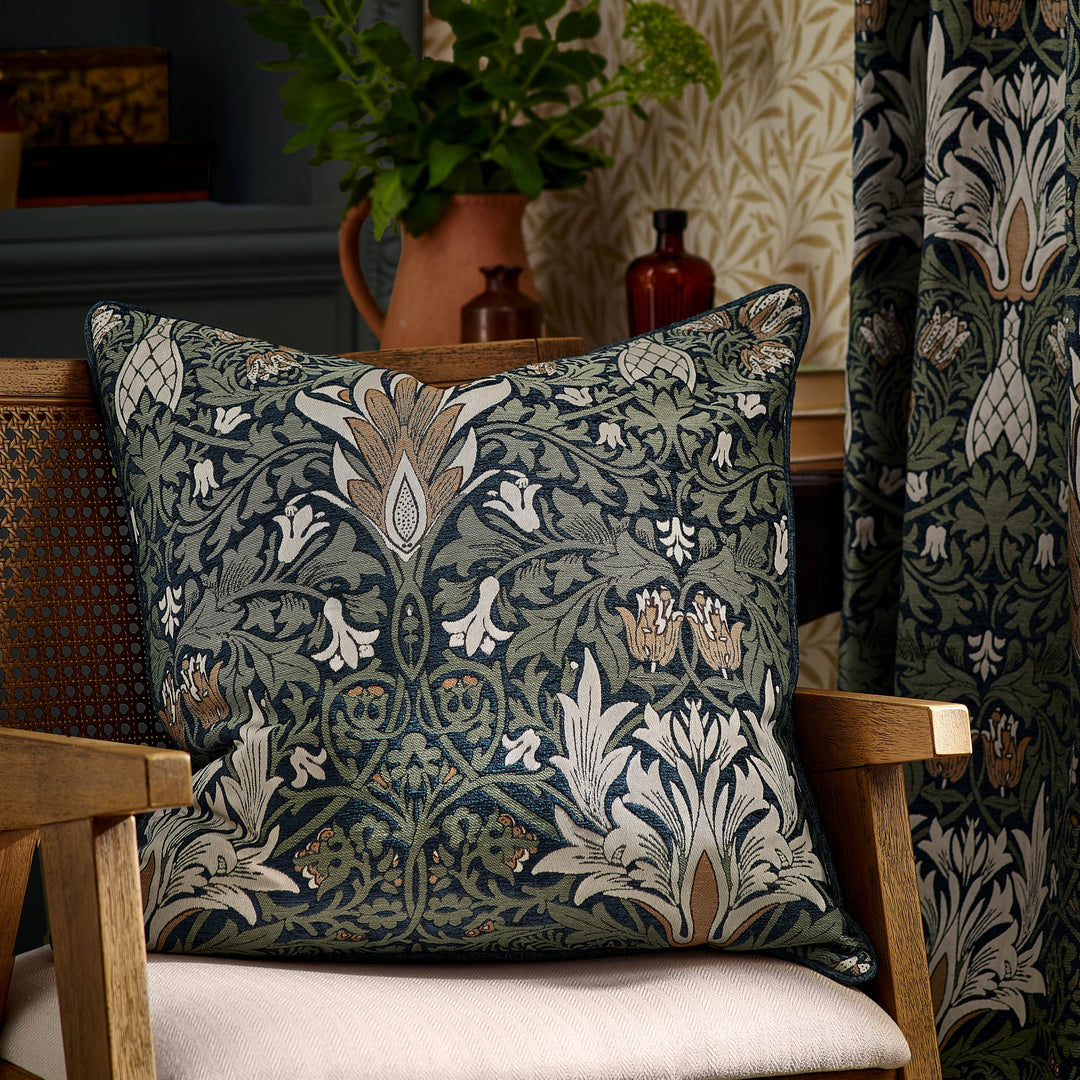 Snakeshead 55x55 Cushion Case Indigo/Leaf