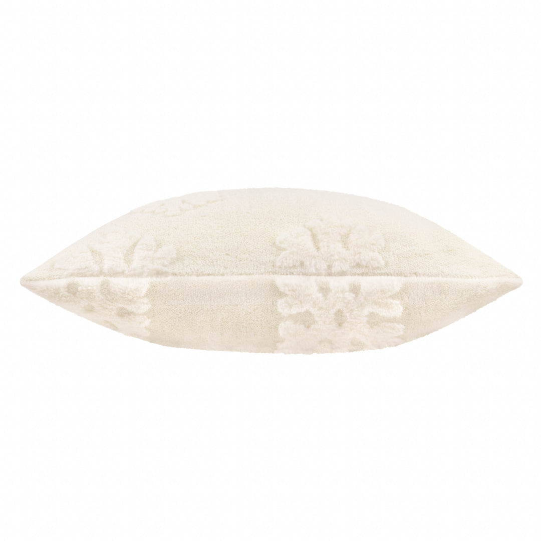 SNOWFLAKES FUR 50X50 CUSHION CASE SNOW WHITE