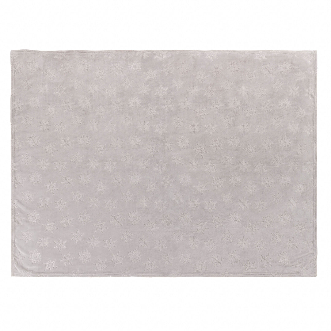 Snowflakes 140x180 Throw Grey - image 4