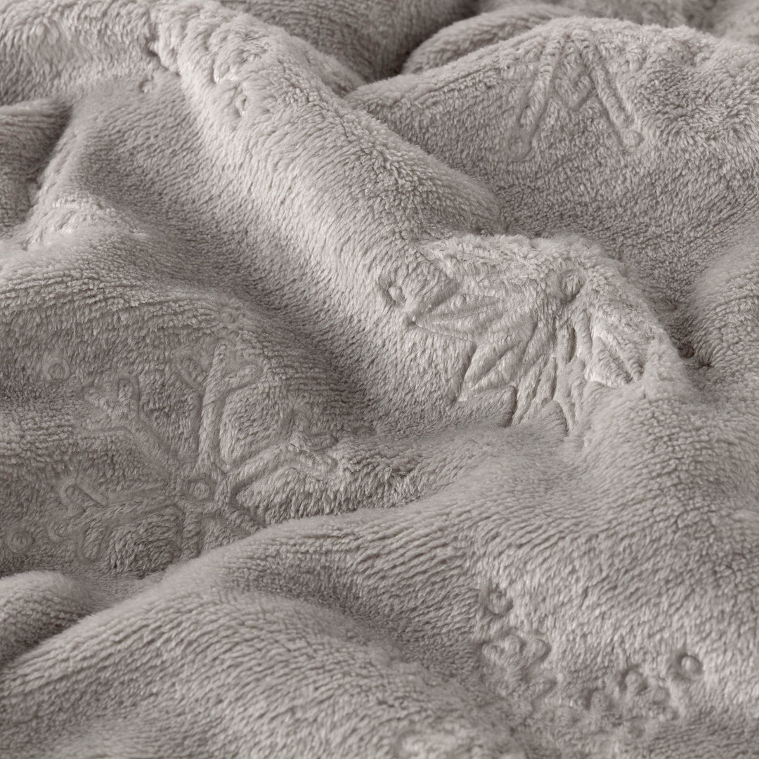 Snowflakes 140x180 Throw Grey - image 6