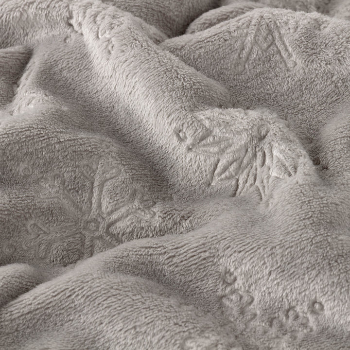 Snowflakes 140x180 Throw Grey - image 6