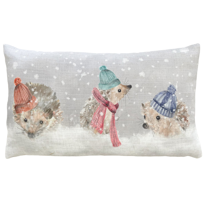 SNOWY HEDGYS 30X50 CUSHION CASE