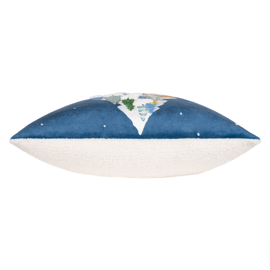 SNOWY VILLAGE TREE 45X45 CUSHION CASE MULTI