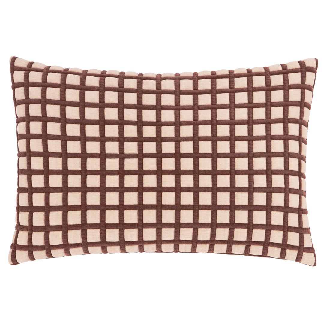 Softie Grid 40x60 Cushion Case Chocolate / Sand