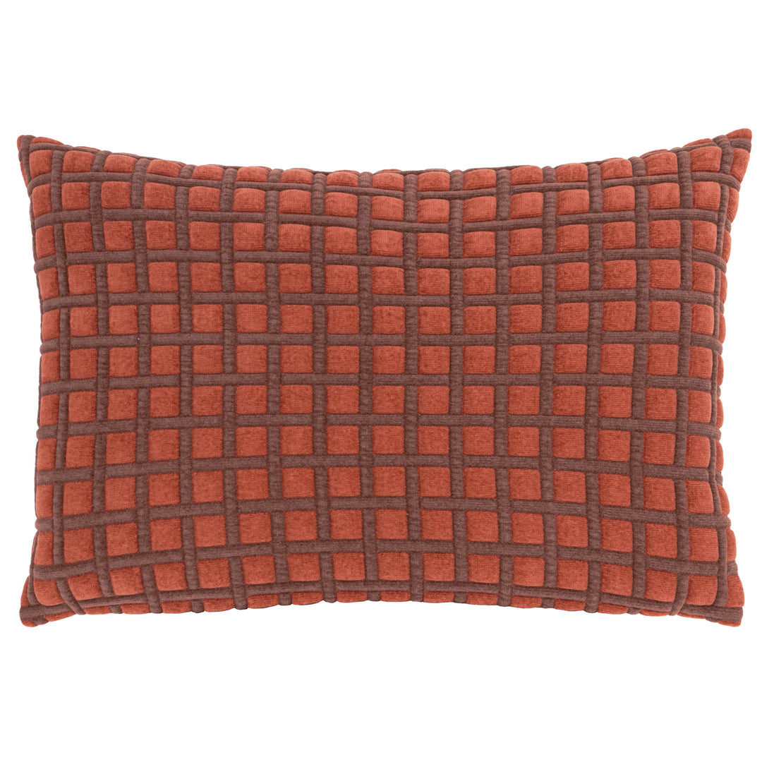 Softie Grid 40x60 Cushion Case Cinnamon / Chocolate