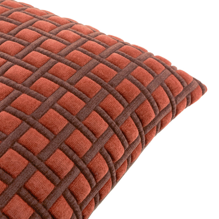 Softie Grid 40x60 Cushion Case Cinnamon / Chocolate - image 3