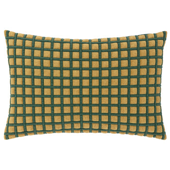 Softie Grid 40x60 Cushion Case Green