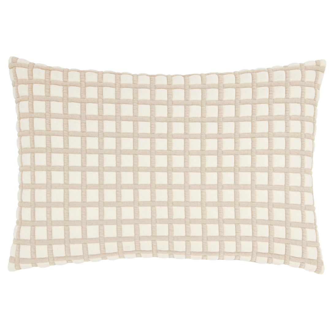 Softie Grid 40x60 Cushion Case Natural