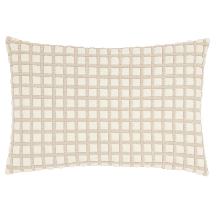 Softie Grid 40x60 Cushion Case Natural