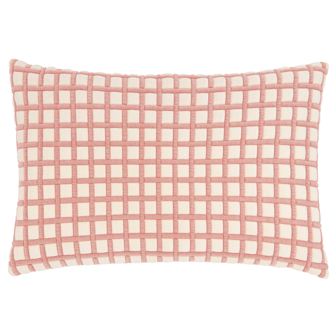 Softie Grid 40x60 Cushion Case Pink