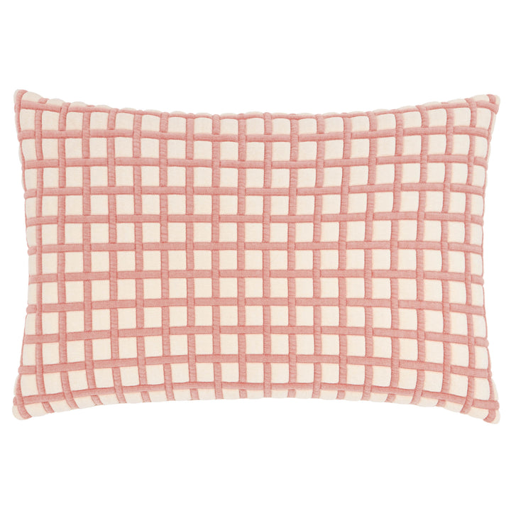 Softie Grid 40x60 Cushion Case Pink