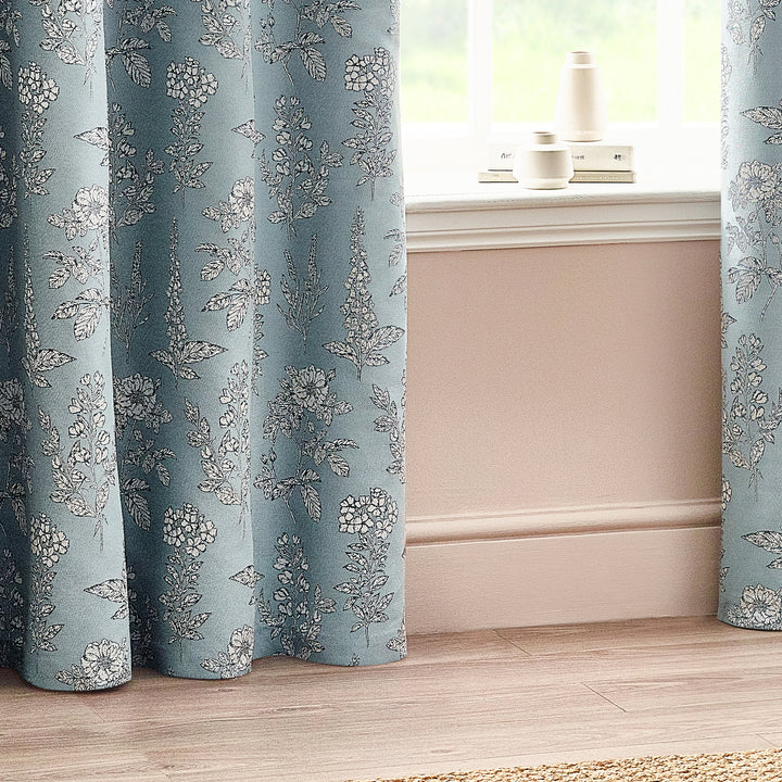 SOPHIA 229X229 EYELET CURTAIN BLUE