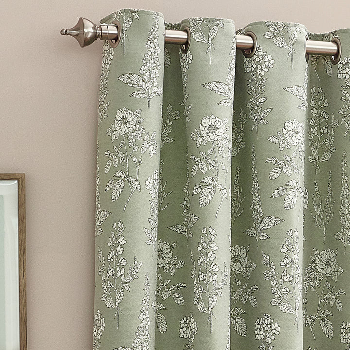 SOPHIA 229X229 EYELET CURTAIN SAGE
