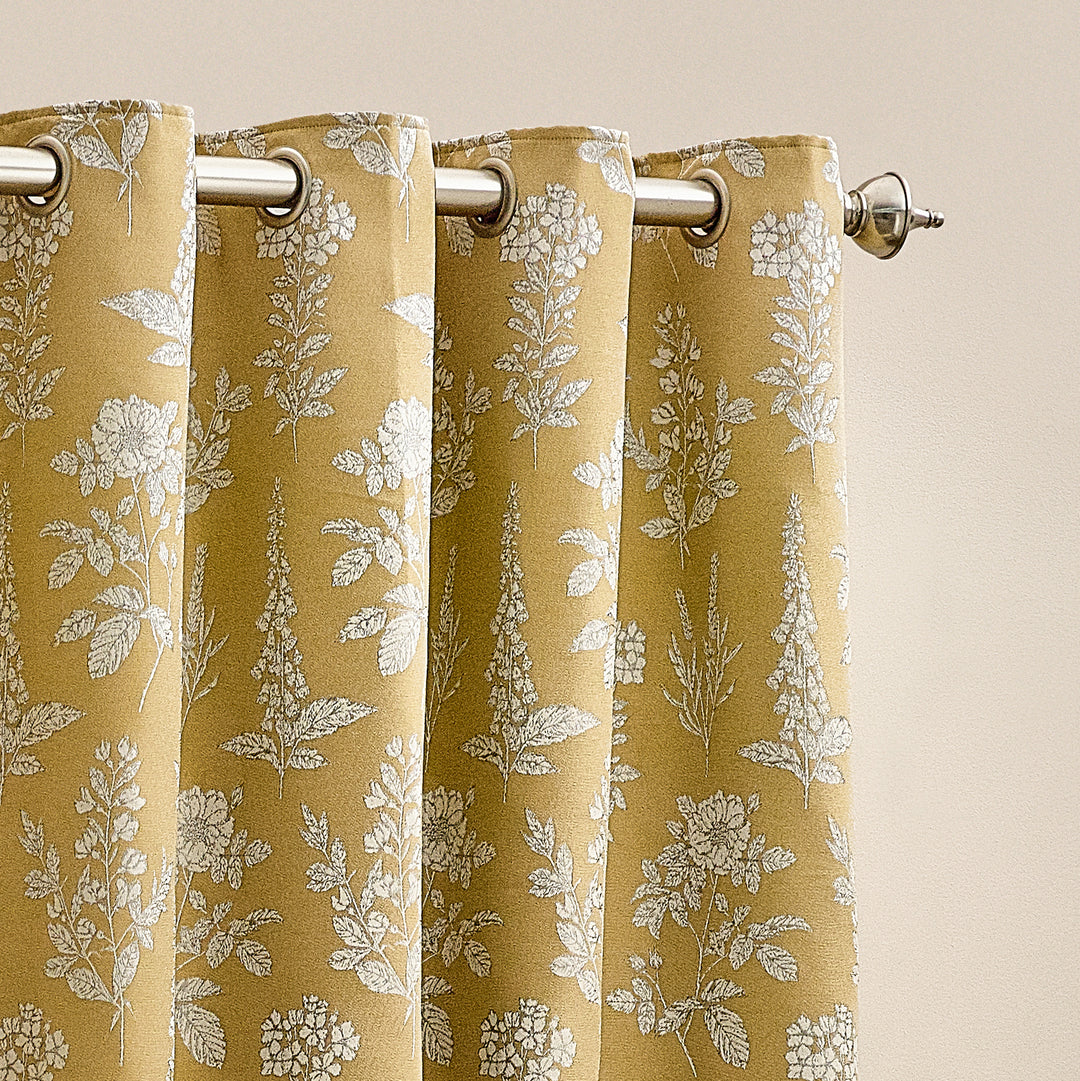 SOPHIA 168X183 EYELET CURTAIN GOLD