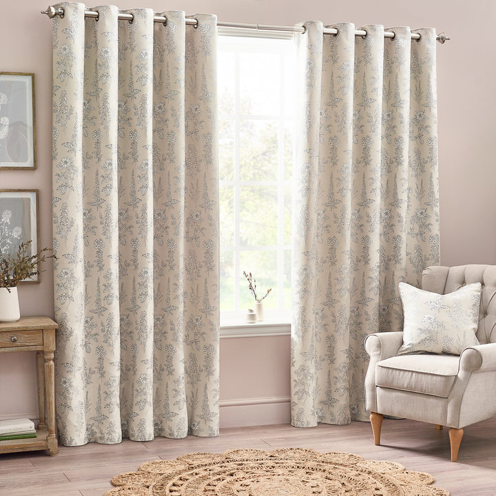 SOPHIA 168X183 EYELET CURTAIN NATURAL