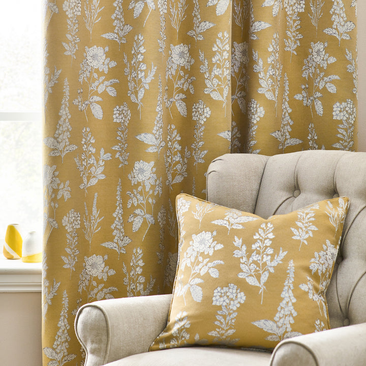 SOPHIA 229X183 EYELET CURTAIN GOLD