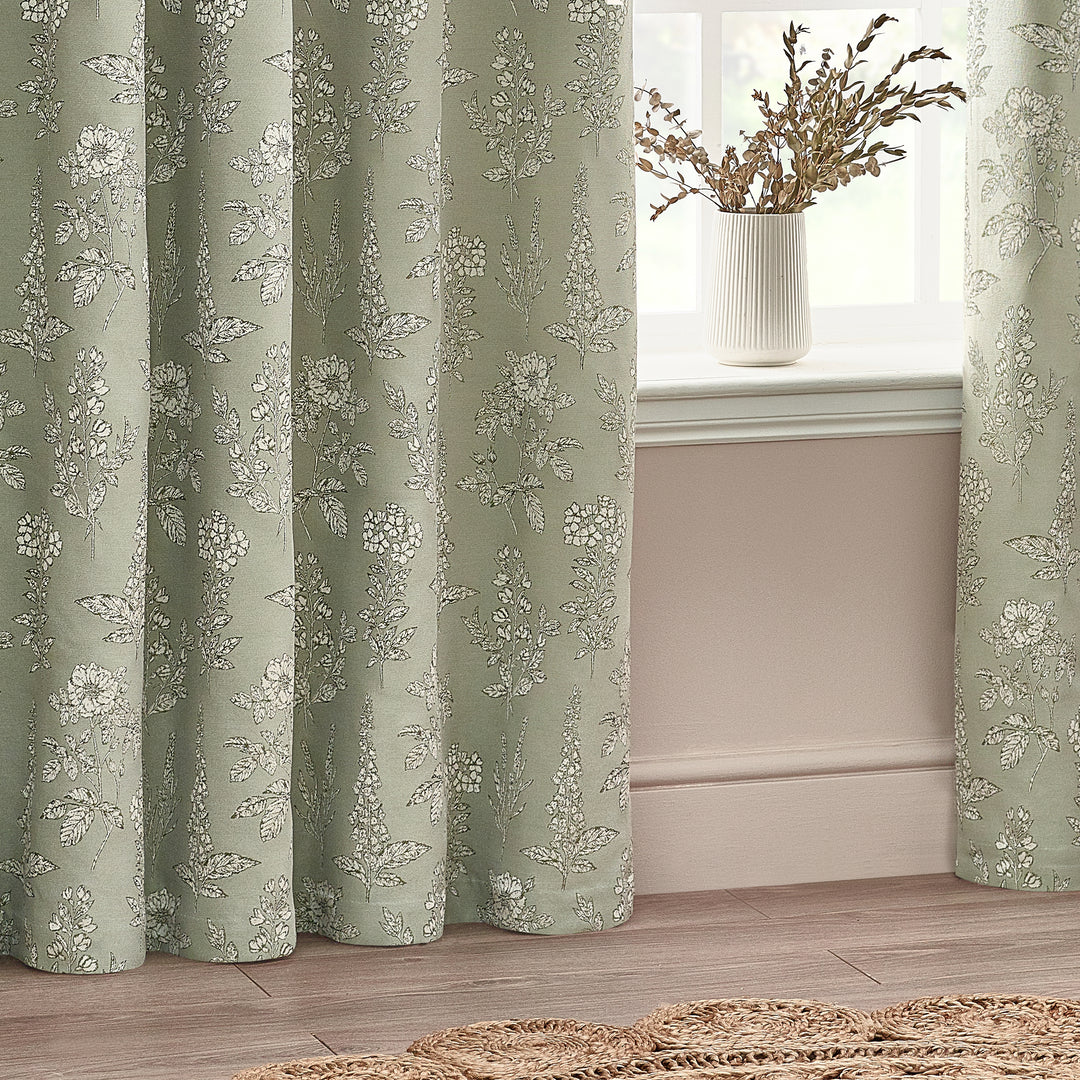 SOPHIA 229X183 EYELET CURTAIN SAGE