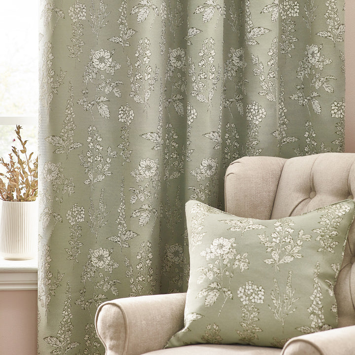 SOPHIA 229X183 EYELET CURTAIN SAGE