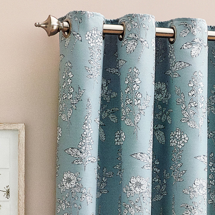 SOPHIA 117X137 EYELET CURTAIN BLUE