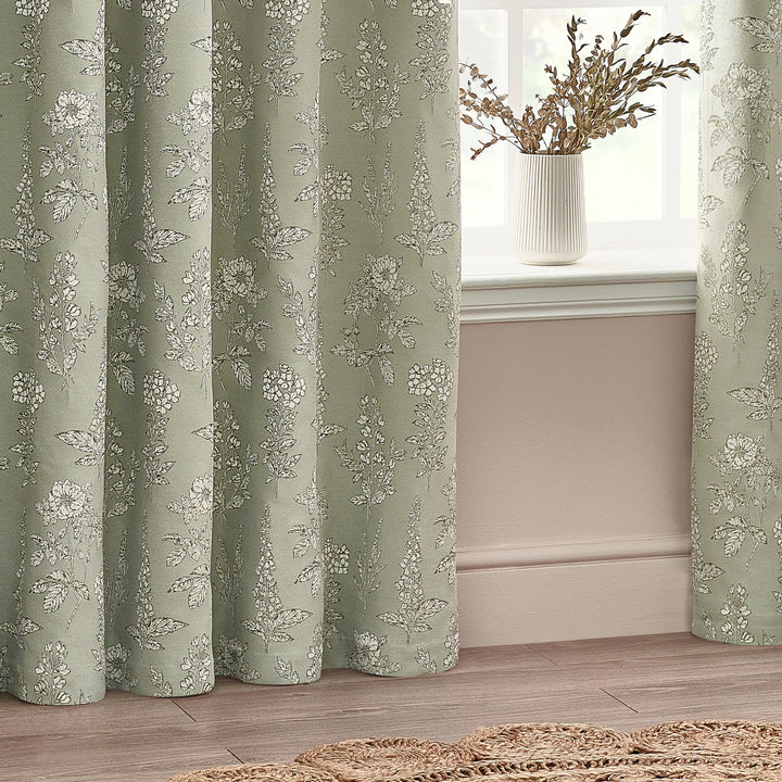 SOPHIA 117X183 EYELET CURTAIN SAGE