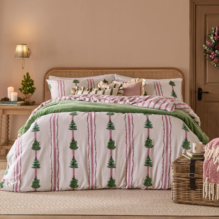 Spruce Stripe Double Duvet Set Oat