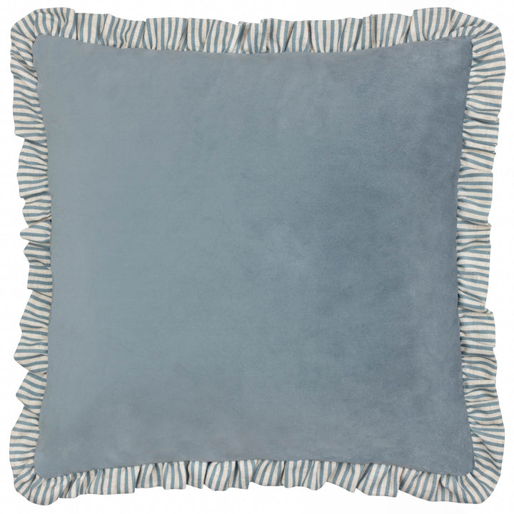 SOLENE RUFFLE 45X45 CUSHION CASE BLUE