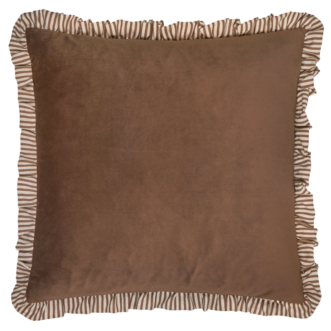 Solene Ruffle 45x45 Cushion Case Truffle