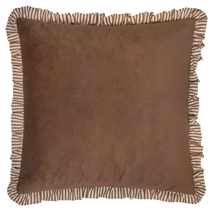Solene Ruffle 45x45 Cushion Case Truffle