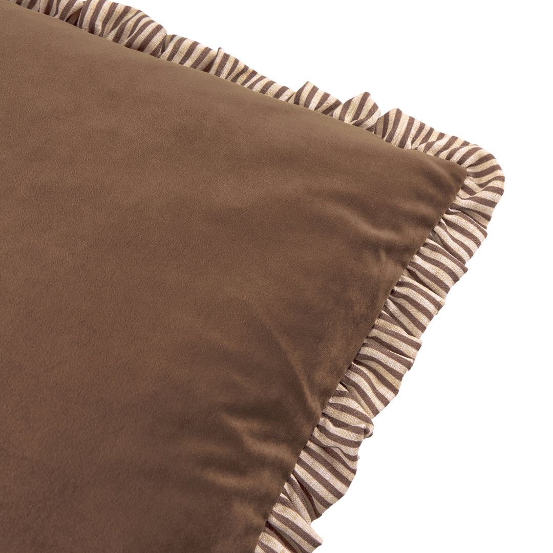 Solene Ruffle 45x45 Cushion Case Truffle - image 2