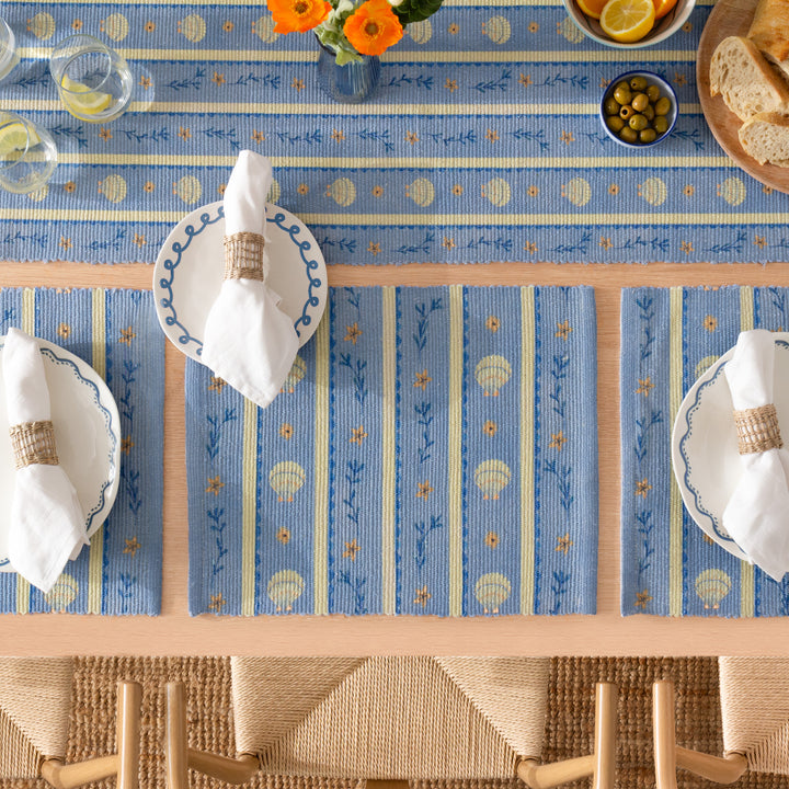 Sea Shells 46x36 Set Of 4 Table Placemats Blue - image 2
