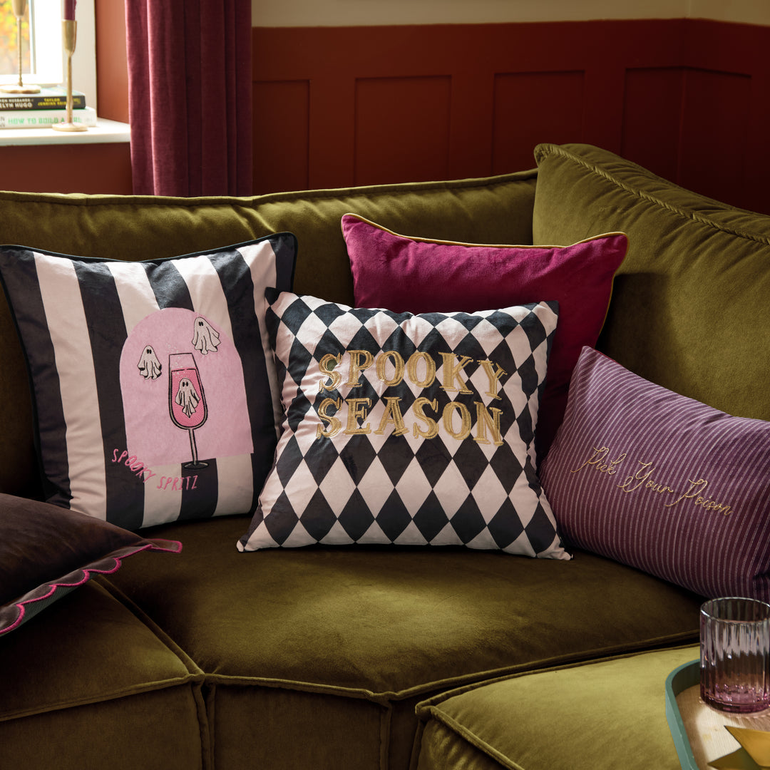 Spooky Spritz 45x45 Cushion Case Pink/Mono - image 5