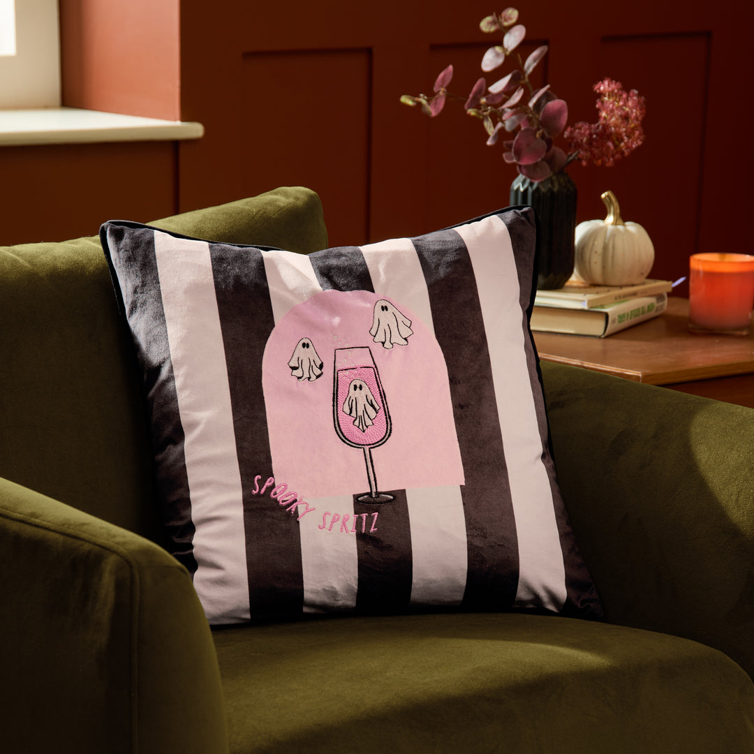 Spooky Spritz 45x45 Cushion Case Pink/Mono