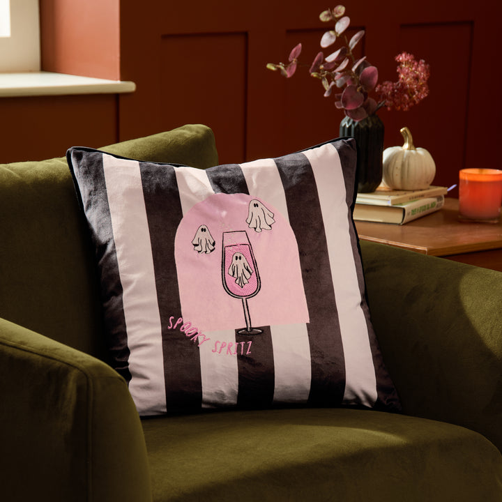 Spooky Spritz 45x45 Cushion Case Pink/Mono