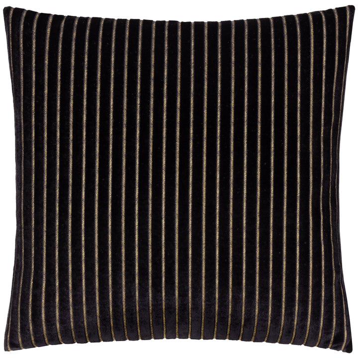 Savoy Stripe 50x50 Cushion Case Black