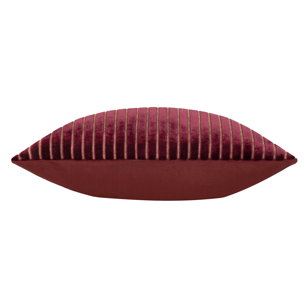 SAVOY STRIPE 50X50 CUSHION CASE BURGUNDY
