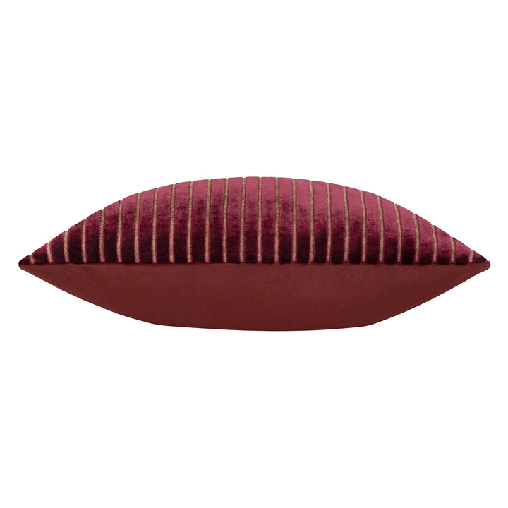 SAVOY STRIPE 50X50 CUSHION CASE BURGUNDY