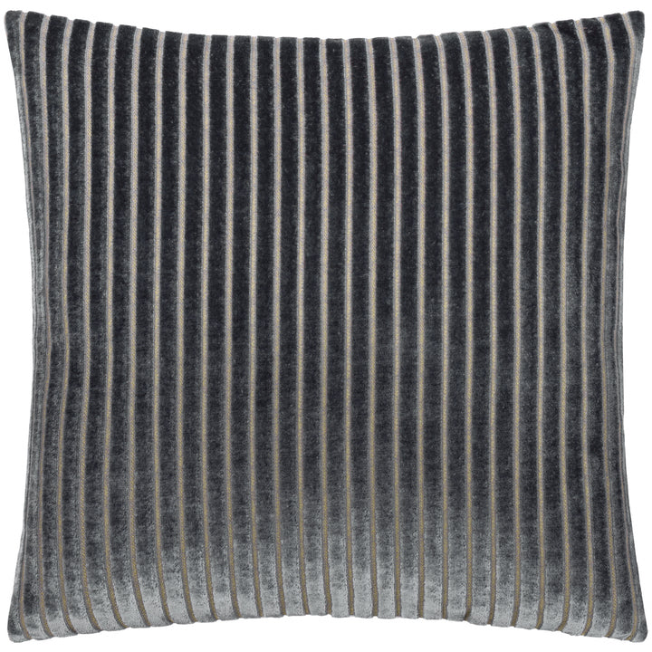 SAVOY STRIPE 50X50 CUSHION CASE CHARCOAL