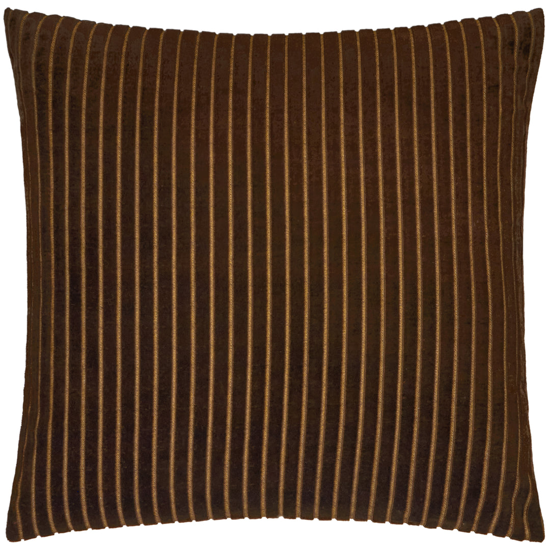 Savoy Stripe 50x50 Cushion Case Chocolate