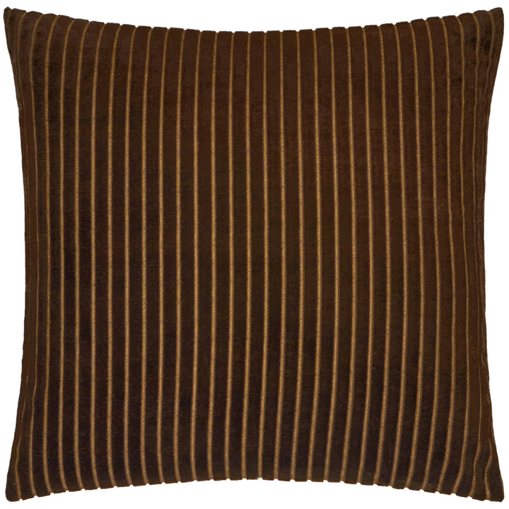 Savoy Stripe 50x50 Cushion Case Chocolate