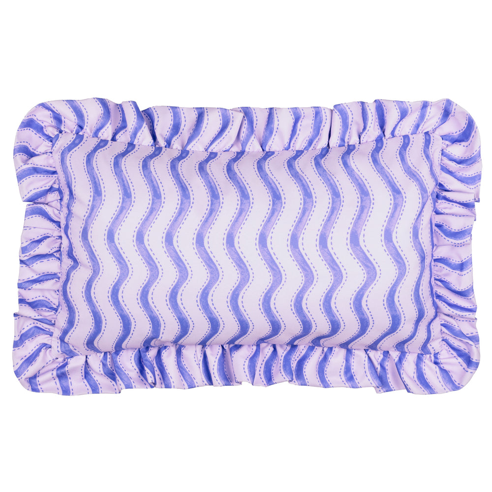 Summer Solstice Wiggly Stripe 30x50 Outdoor Cushion Case Cobalt - image 2