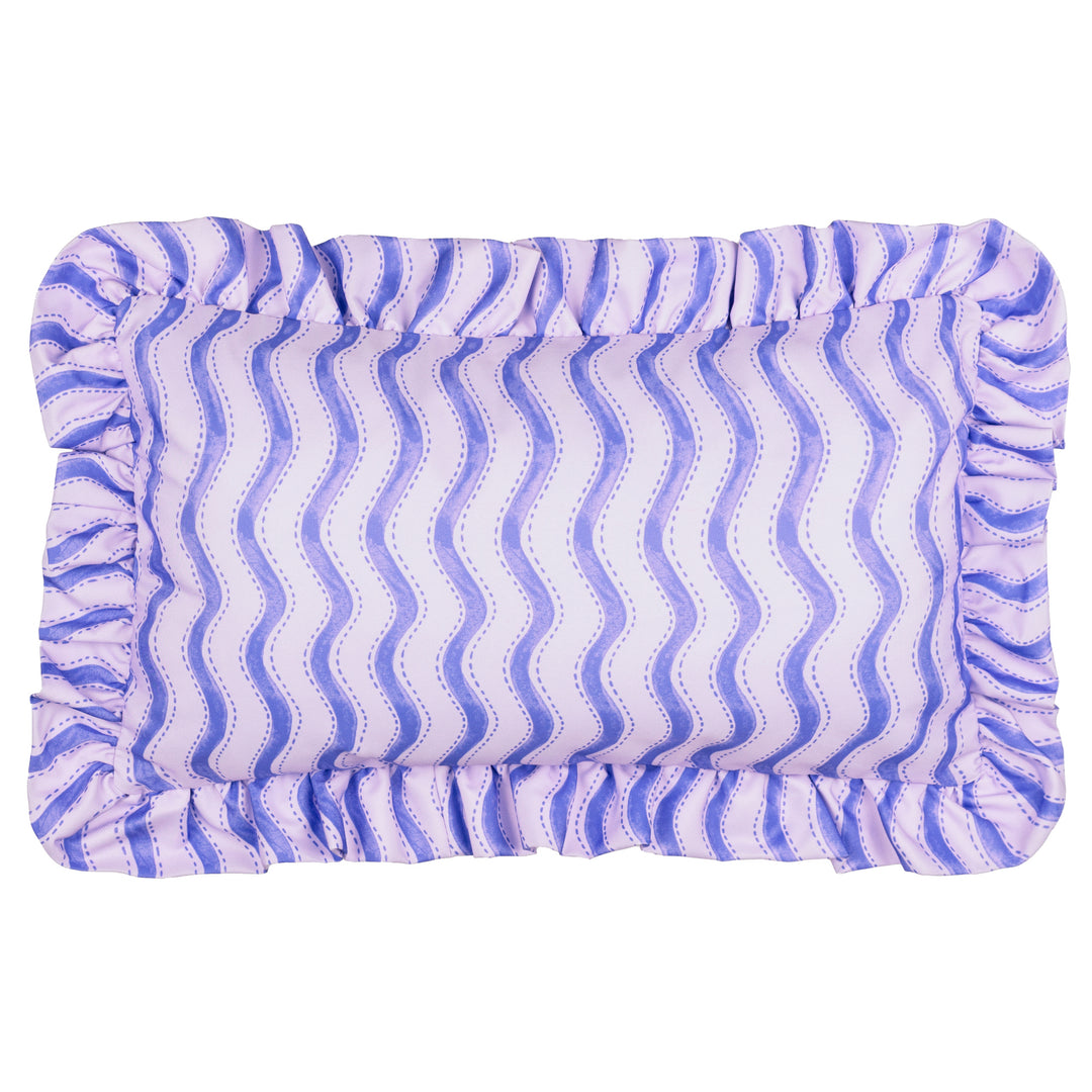 Summer Solstice Wiggly Stripe 30x50 Outdoor Cushion Case Cobalt - image 2
